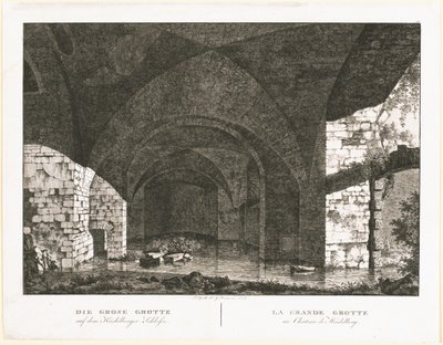 The Large Grotto at Heidelberg Castle by Georg Primavesi, after Peter Speeth
