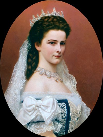 Portrait of Empress Elisabeth of Austria (Sissi) (1837 - 1898) by Georg Raab