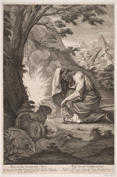 Moses at the Burning Bush by Georg Vilhelm Baurenfeind