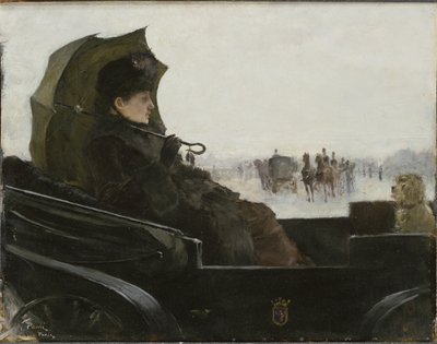 Lady in a Landau Carriage, Paris by Georg Vilhelm Pauli