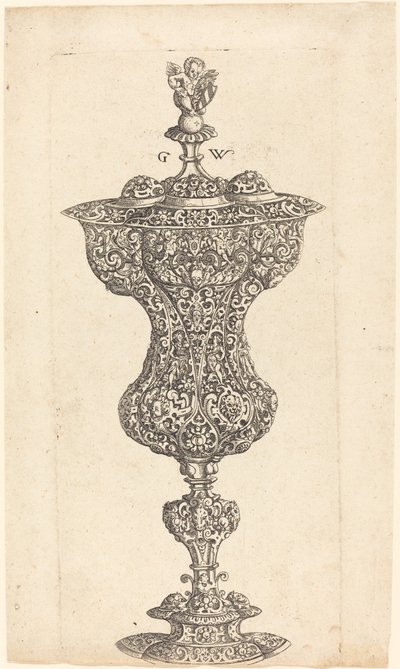 Goblet with Putto on Lid by Georg Wechter I