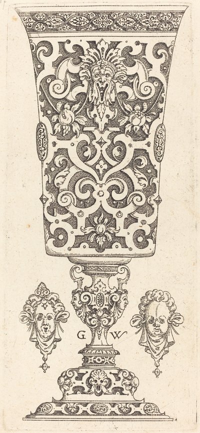 Goblet with Base Decorated with Two Large Scallops by Georg Wechter I