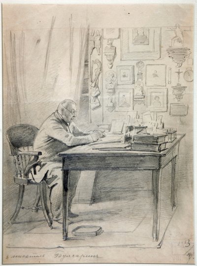 Portrait of the Author Faddei Bulgarin (1789-1859) by Georg Wilhelm Timm