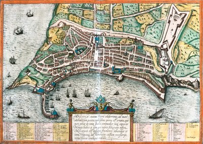 Ancona, Italy by Georg and Hogenberg Franz (1535-90) Braun