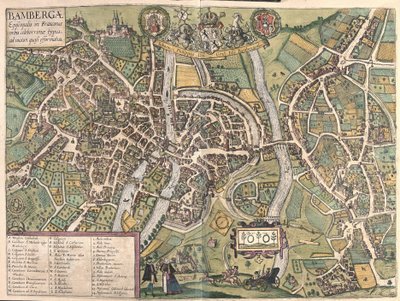 Bamberg, Germany (engraving) by Georg Braun and Hogenberg Franz