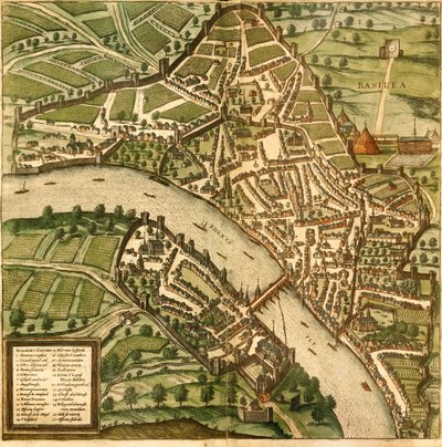Basel, Switzerland by Georg and Hogenberg Franz (1535 90) Braun