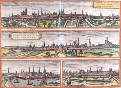 Braunschweig, Lüneburg, Bremen, Altenburg, Germany by Georg and Hogenberg Franz (1535 90) Braun