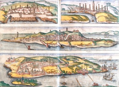 Casablanca, Azemmour, Diu, Goa, Morocco, India by Georg and Hogenberg Franz (1535 90) Braun