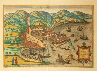Chios by Georg Braun and Hogenberg Franz