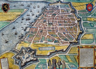 City of Antwerp by Georg Braun and Hogenberg Franz