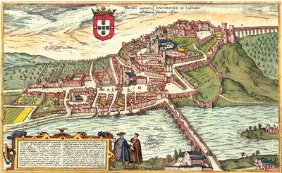 Coimbra, Portugal by Georg and Hogenberg Franz (1535 90) Braun