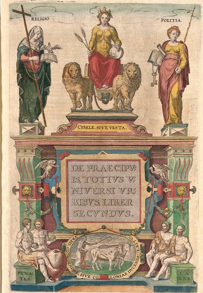 Front cover of the book Civitates orbis terrarum by Braun and Hogenberg by Georg and Hogenberg Franz (1535 90) Braun