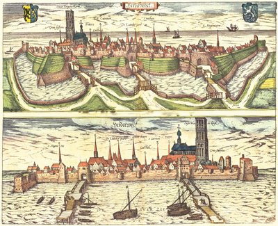 Harderwijk, Netherlands by Georg and Hogenberg Franz (1535 90) Braun