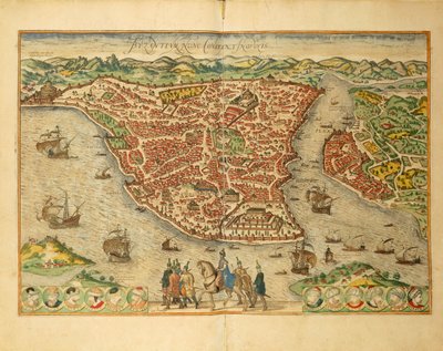 Istanbul from Civitates Orbis Terrarum by Georg Braun and Hogenberg Franz