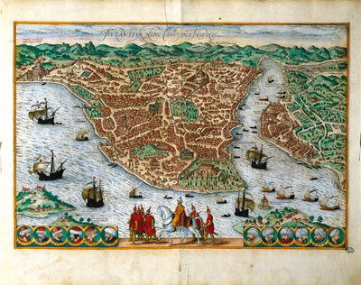 Perspective View of the City of Constantinople by Georg Braun and Hogenberg Franz