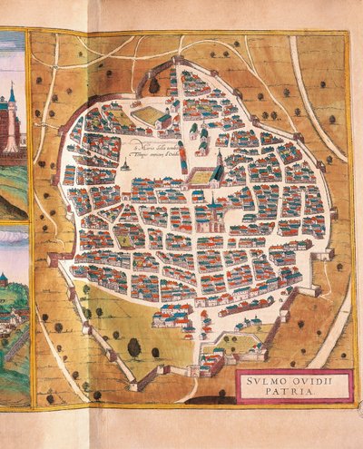 The City of Sulmona by Georg Braun and Hogenberg Franz