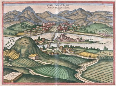 Kostajnica, Croatia by Georg Braun and Hogenberg Franz