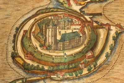 Map of Ratzeburg from Civitates Orbis Terrarum by Georg Braun by Georg Braun and Hogenberg Franz