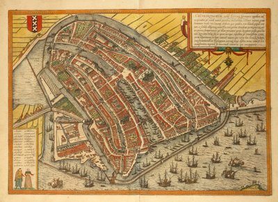 Map of city from Civitates Orbis Terrarum by Georg Braun and Hogenberg Franz