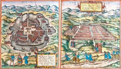 Mexico City, Cusco, Mexico by Georg and Hogenberg Franz (1535 90) Braun