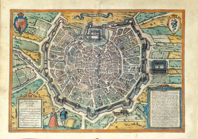 Milan by Georg Braun and Hogenberg Franz