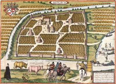 Moscow, Russia by Georg and Hogenberg Franz (1535 90) Braun