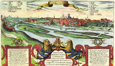 Munich, Munchen, Germany by Georg and Hogenberg Franz (1535 90) Braun
