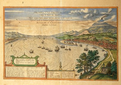 The Strait of Messina by Georg Braun and Hogenberg Franz