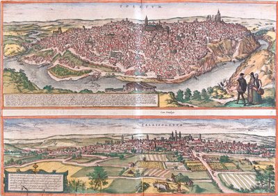 Toledo, Valladolid, Spain by Georg and Hogenberg Franz (1535 90) Braun