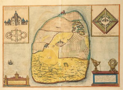 Uranienborg from Civitates Orbis Terrarum by Georg Braun and Hogenberg Franz