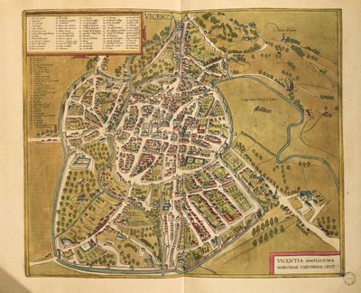 Vicenza from Civitates Orbis Terrarum by Georg Braun and Hogenberg Franz