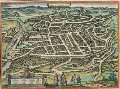 Vilnius, Vilna, Lithuania by Georg and Hogenberg Franz (1535 90) Braun