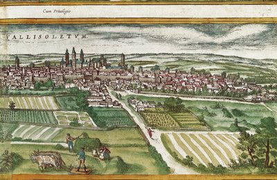 Agricultural Land Near Valladolid, in Civitatis Orbis Terrarum, by Franz Hogenberg (1535-1590) by Georg Braun and Hogenberg Franz