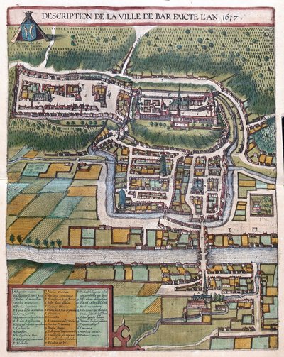 Bar-le-Duc, France by Georg Braun and Hogenberg Franz