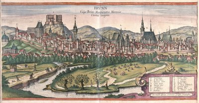 Brno, Czech Republic (engraving) by Georg Braun and Hogenberg Franz
