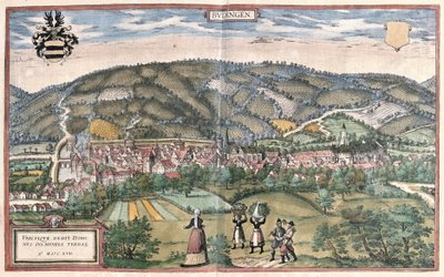 Budingen, Germany (engraving) by Georg Braun and Hogenberg Franz