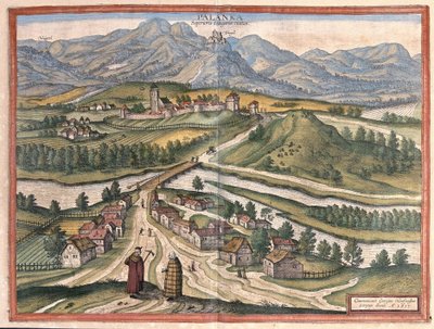 Dregelypalank, Hungary (engraving) by Georg Braun and Hogenberg Franz