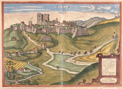 Eger, Hungary (engraving) by Georg Braun and Hogenberg Franz