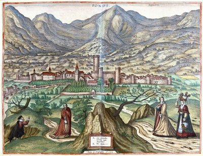 Fondi, Italy by Georg Braun and Hogenberg Franz