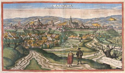 Kosice (Cassovia), Slovakia by Georg Braun and Hogenberg Franz