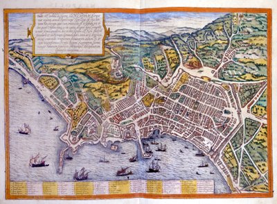 Naples, atlas of Braun & Hogenberg by Georg Braun and Hogenberg Franz