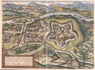 Oradea (or Oradea Mare), Romania by Georg Braun and Hogenberg Franz