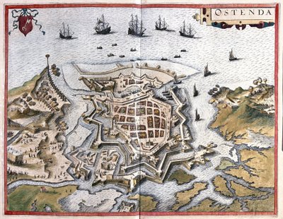 Ostend, Belgium by Georg Braun and Hogenberg Franz