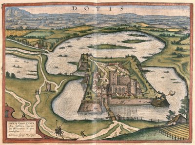 Tata, Hungary (engraving) by Georg Braun and Hogenberg Franz