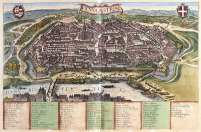 Vienna, Austria (engraving) by Georg Braun and Hogenberg Franz