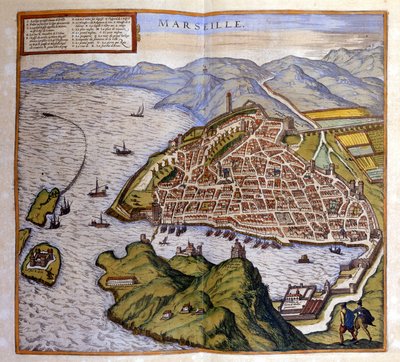View of Marseille from the Atlas of Braun and Hogenberg by Georg Braun and Hogenberg Franz