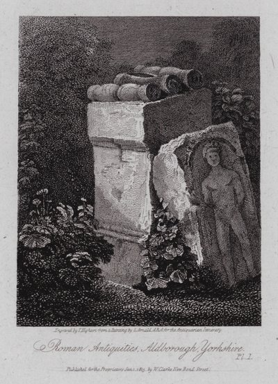 Roman Antiquities, Aldborough, Yorkshire by George (after) Arnald