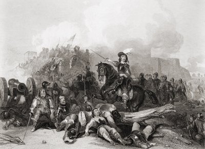 The Storming of Bristol, 26th July 1643, engraved by J.C. Varrall by George (after) Cattermole