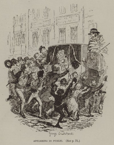 Appearing in Public by George (after) Cruikshank