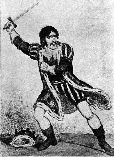 Edmund Kean as Richard III by George (after) Cruikshank